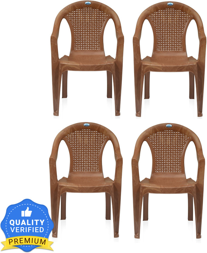 Nilkamal Nilkamal Plastic Outdoor Chair(Pear Wood, Set of 4, Pre-assembled) - Flipkart Deal