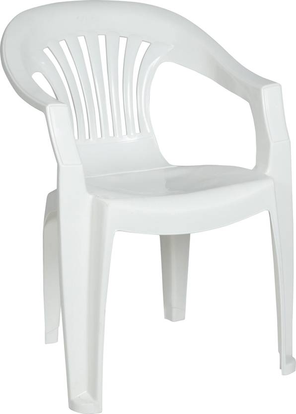 Kisan Crest Goodwill Plastic Chair/Glossy Finish Stackable Arm Chair