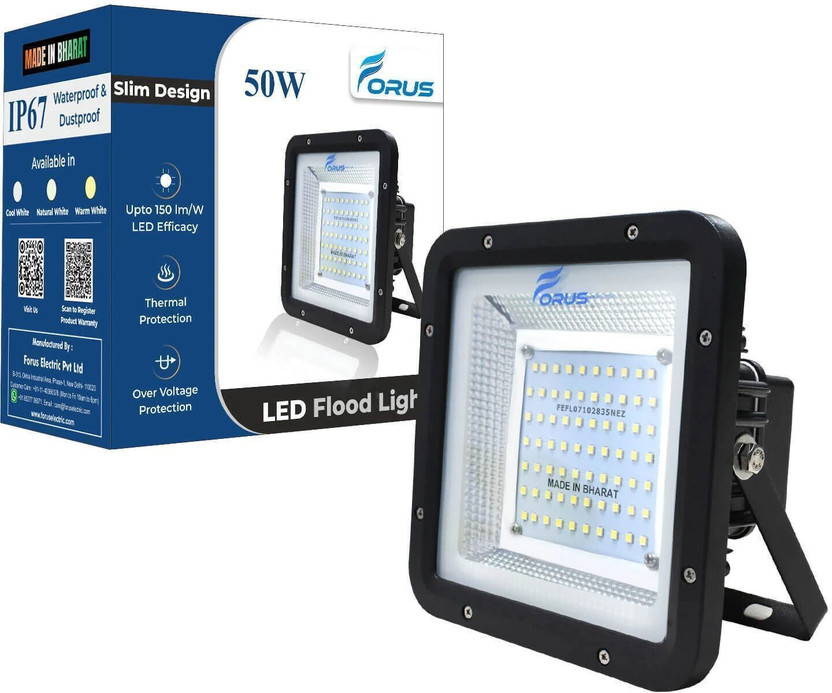 FORUS 50W LED Flood Light, Outdoor Light Warm White(Yellow) Flood Light Outdoor Lamp(Yellow)