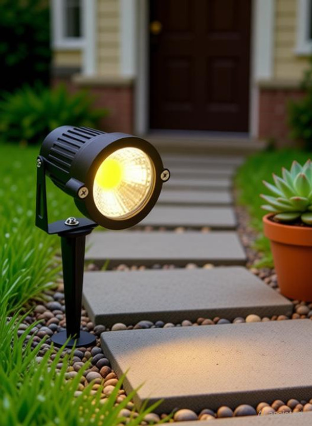 A-Mart™ 3 Watt Warm White ( Yellow ) LED Garden Light(Pack of 1) Post Light Outdoor Lamp(Yellow)