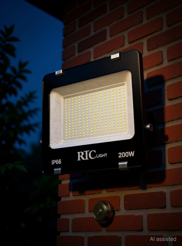 KCS Lite Ultra Slim 200W LED Flood Light IP66 Outdoor Waterproof Cool White Lamp Flood Light Outdoor Lamp(White)