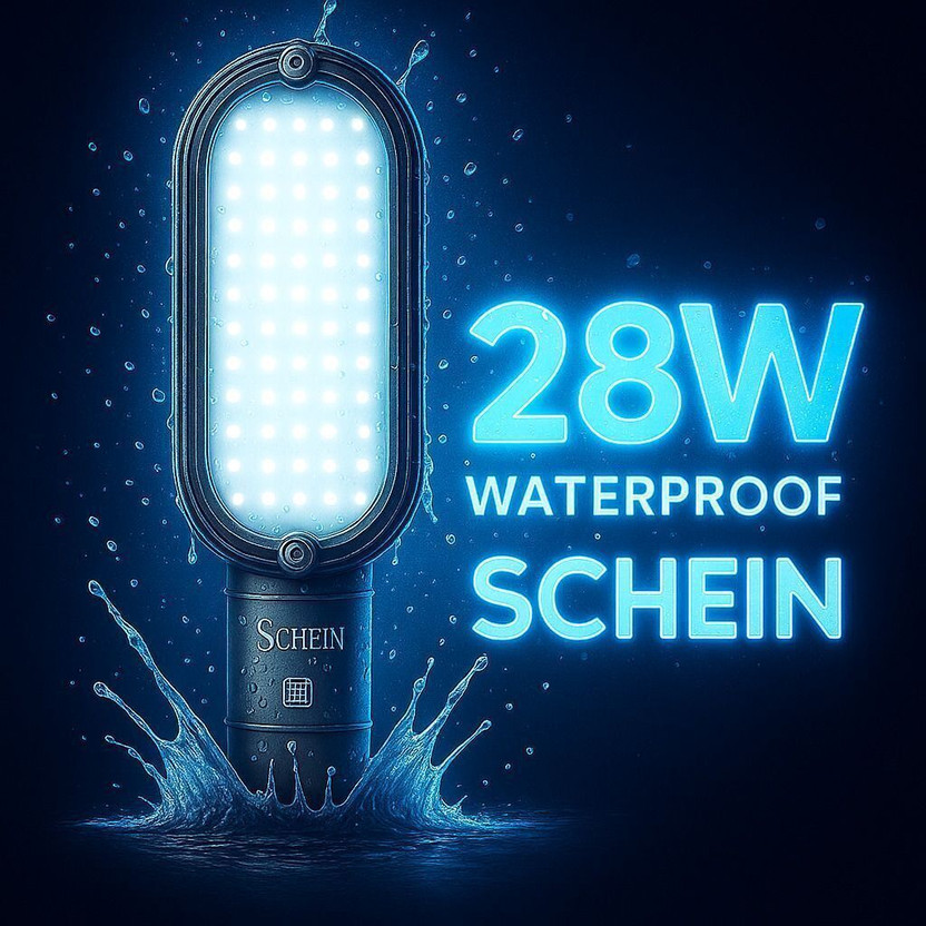SCHEIN 28W Outdoor LED Street Light | White Bright Light for Factory premises| warehouses| industrial areas| Polycarbonate/Plastic Housing | IP66 Waterproof & Heat Resistant | BIS Approved & ISO Certified | Pack of 1 Street Light Outdoor Lamp(White)