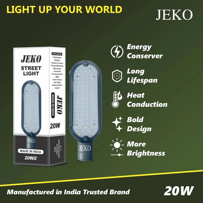 Jeko Led 20 Watt-Flood Light Waterproof- Gate Street Light Outdoor Lamp(White)