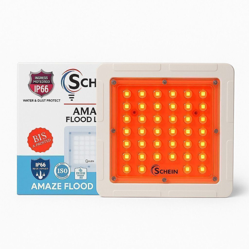 SCHEIN 30W Red LED Flood Light Pack of 1 | BIS Approved & ISO Certified | Outdoor Waterproof & Weather Resistant Flood Light for Signage, Events & Security Lighting Flood Light Outdoor Lamp(Red)