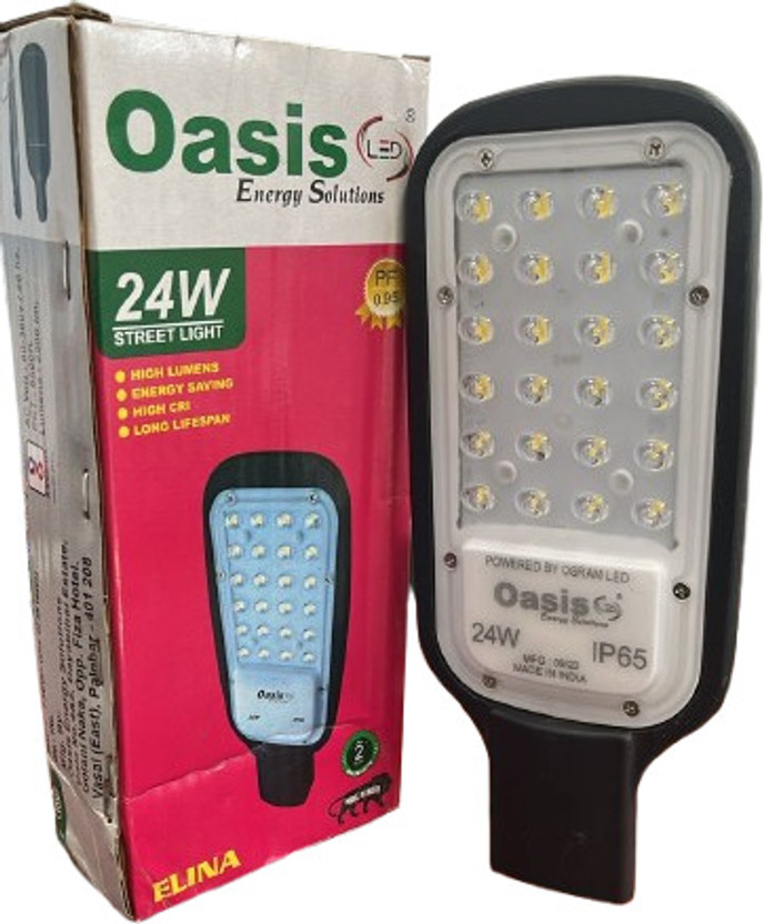 oasis energy solutions ELINA- STREET LIGHT 24W Street Light Outdoor Lamp(Black)