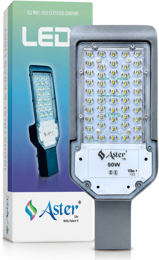 ASTER LITE Vibe+ 50W LED Street IP66 Waterproof (Pack of 1) Street Light Outdoor Lamp(White)