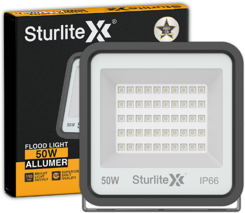 Sturlite Allumer 50 W LED Flood Light - (Pack of 1) (L-G-0180-50W) Flood Light Outdoor Lamp(Black)