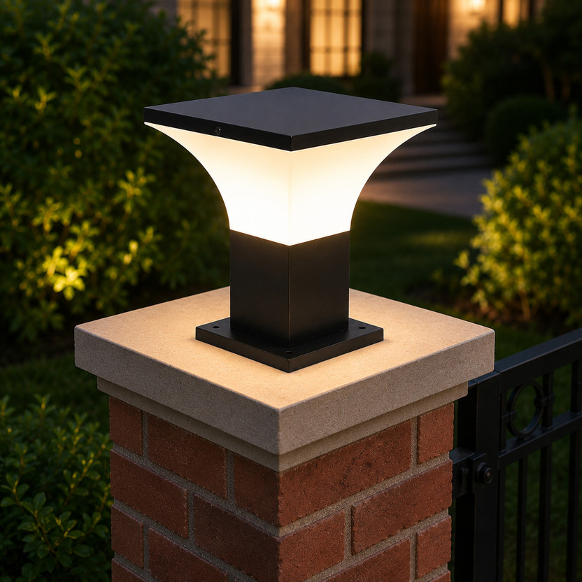 GLOMZY GLOMZY Black Outdoor Waterproof Phantom Gate Light Energy Efficient Decorative Exterior Fixture for Entry Gates, Garden Pillars, Porch, Boundaries, Driveway (with Bulb, 1, Pack) Gate Light Outdoor Lamp(Black, White) - Flipkart Deal