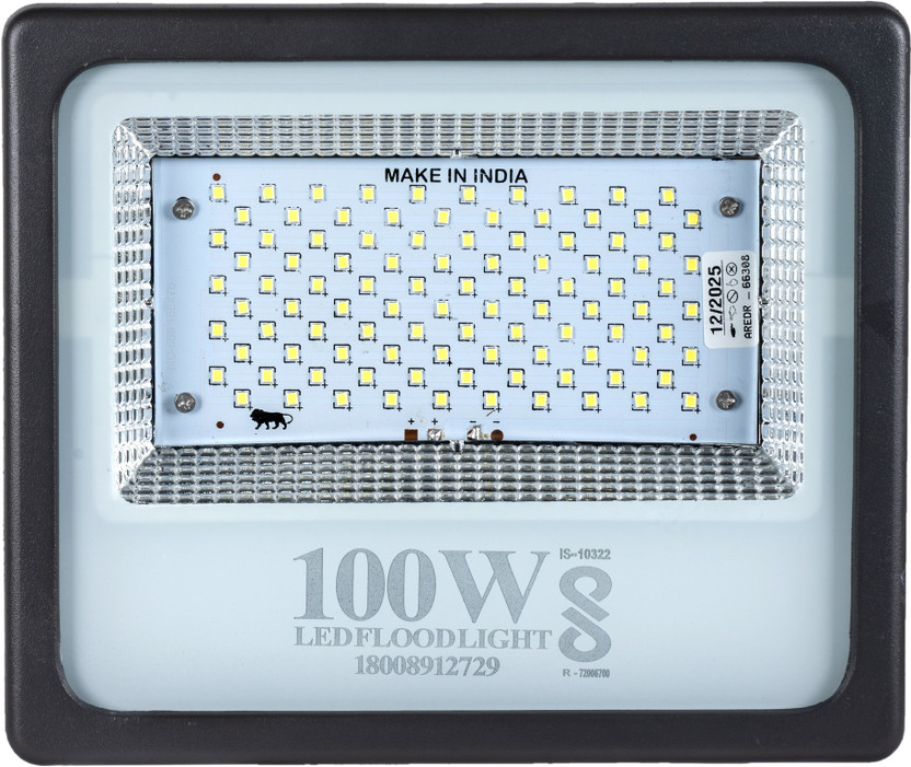 Flipkart SmartBuy 100W BIS Approved Full Aluminium Body LED Flood Halogen Outdoor Light With 2 Year Warranty - Pack of 1 Flood Light Outdoor Lamp(White)