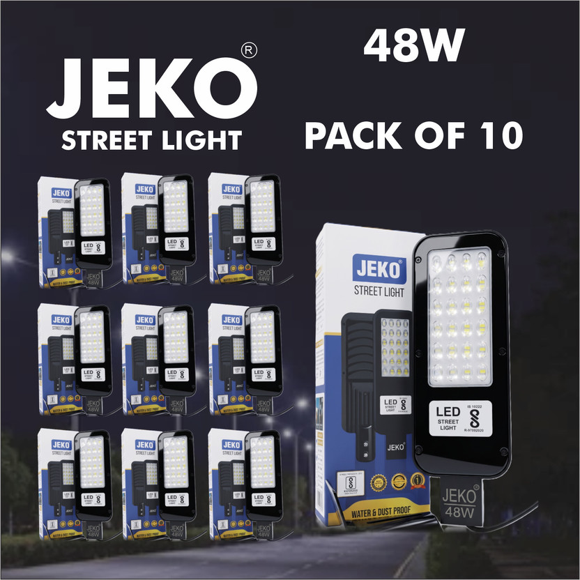 Jeko Jeko 48 Watt LED Street Light Waterproof Outdoor Security Lamp for Road & Garden Street Light Outdoor Lamp(Grey) - Flipkart Deal