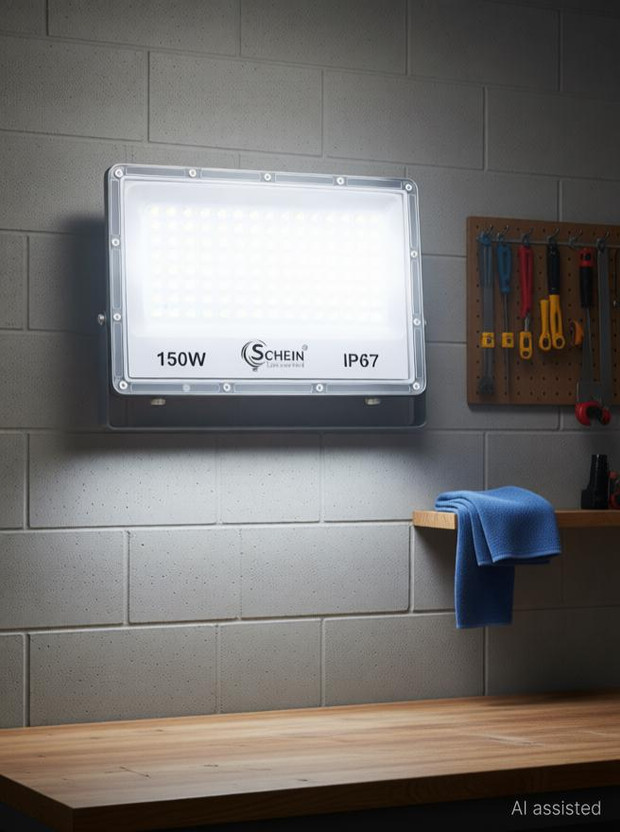 SCHEIN 150 WATT FLOOD LIGHT CURVV STREET LIGHT Flood Light Outdoor Lamp(Grey)