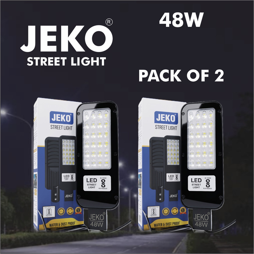 Jeko Jeko 48 Watt LED Street Light Waterproof Outdoor Security Lamp for Road & Garden Street Light Outdoor Lamp(Grey) - Flipkart Deal