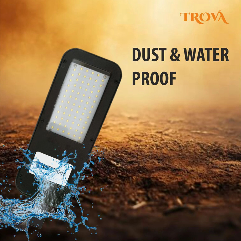 Trova 72W LED Street Light | High Brightness Outdoor Waterproof IP65 Energy Saving Street Lamp for Roads, Parking Lots, Gardens & Industrial Use Street Light Outdoor Lamp(Black)