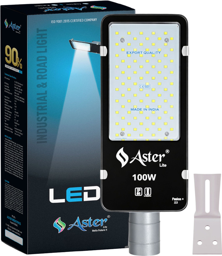 ASTER LITE Fusion+ 100W LED Street Light IP66 Waterproof (Pack of 1) Flood Light Outdoor Lamp(White)