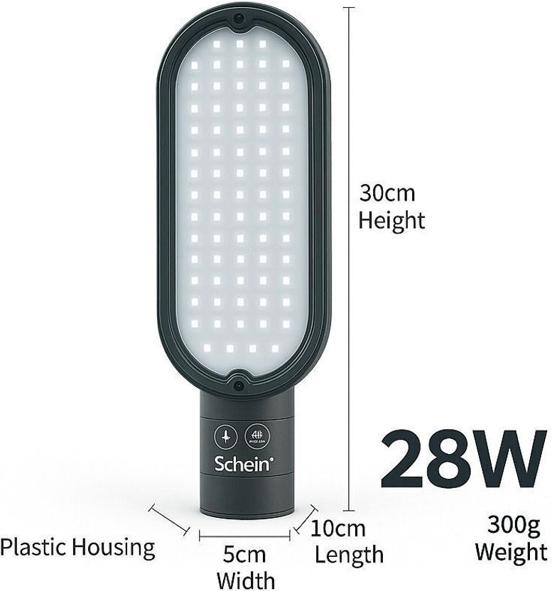 SCHEIN 28W Smart LED Street Light With Inbuilt Sensor – Long-Life LED with High Lumen Output, Weather-Resistant Body, Auto Day–Night Sensor, Stable Outdoor Performance, Energy Efficient & Easy to Install, Perfect for Security Lighting | Pack of 1 Street Light Outdoor Lamp(White)