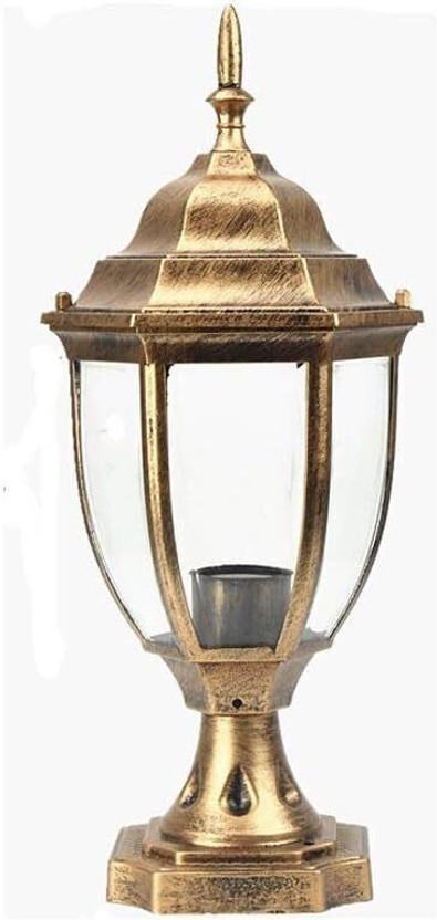Whiteray GOLDEN ANTIQUE COLOUR GATE LIGHT FOR GATE, PATHWAY, HOME DECORATION, OUTDOOR LAMP (BULB INCLUDED) (PACK OF 1) Gate Light Outdoor Lamp(Gold)