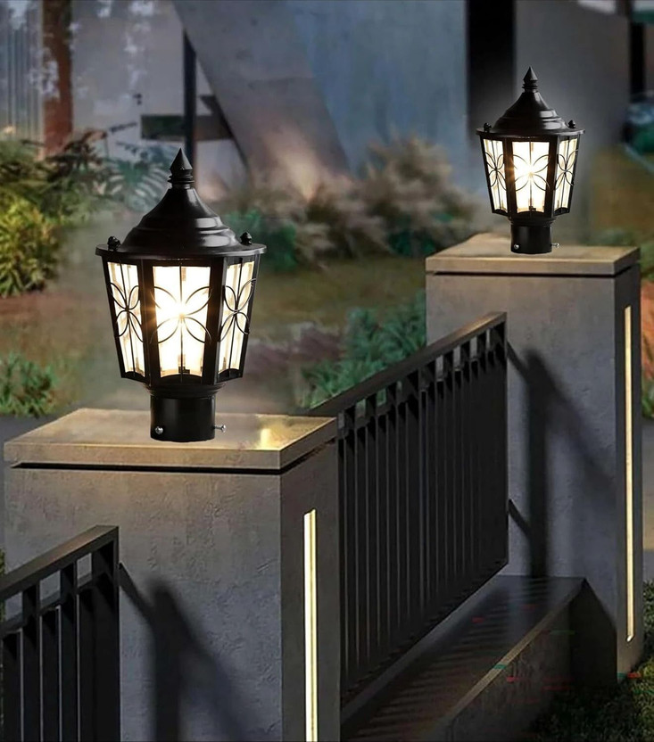 GAUVIK GAUVIK GAU - WATERPROOF GATE LIGHT (PACK OF 2) Gate Light Outdoor Lamp(Black) - Flipkart Deal
