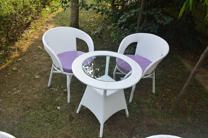 PM CRAFTS Metal Table & Chair Set(Finish Color - White, DIY(Do-It-Yourself))