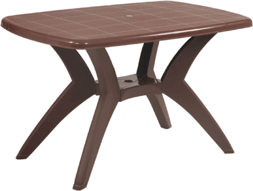 Supreme Melody Four Seater Dining Table,Globus Brown Plastic Outdoor Table(Finish Color - Globus Brown, DIY(Do-It-Yourself))