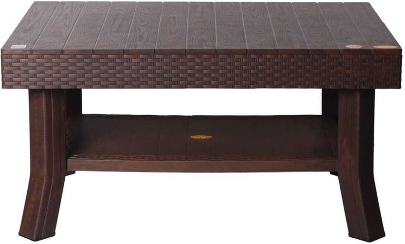 Anmol ANMOL ZEN PLASTIC TABLE COLOR BROWN SET OF 1 Plastic Outdoor Table(Finish Color - BROWN, DIY(Do-It-Yourself))