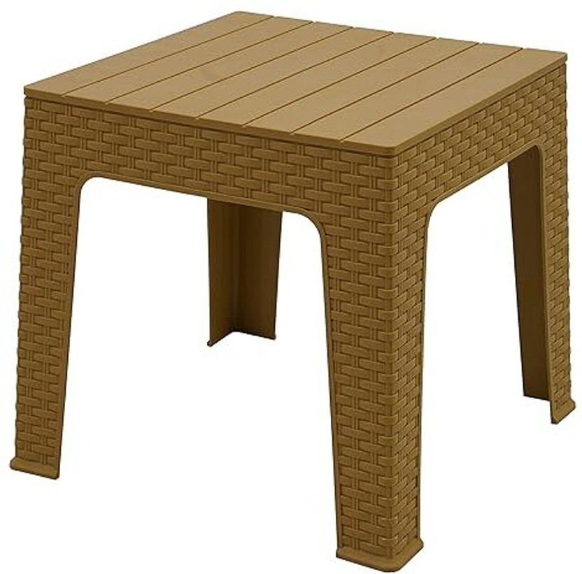 Supreme JAZZ TABLE FOR HOME/OFFICE/STUDY FOR EVERY NEEDS Plastic Outdoor Table(Finish Color - CANE, Pre-assembled)