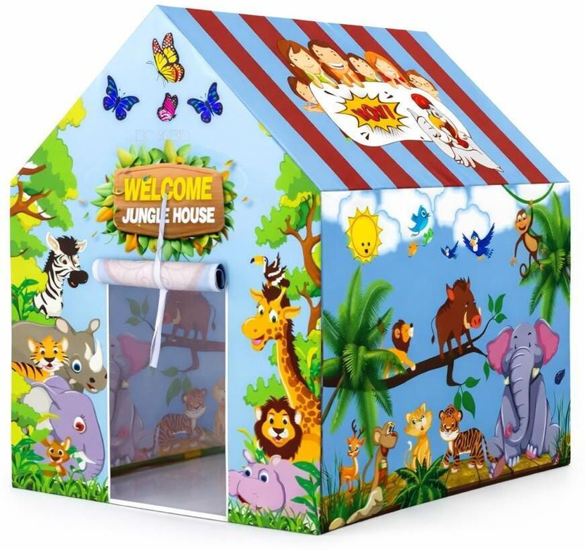 cantus Tent House 10 year kids toys Jungle tent house for boys and girls(Big Size)(Multicolor)