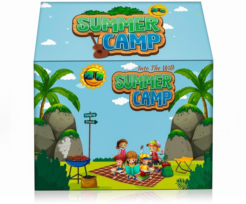 ZYNQUO ZYNQUO Kids Play Tent Summer Camp House(Multicolor) - Flipkart Deal