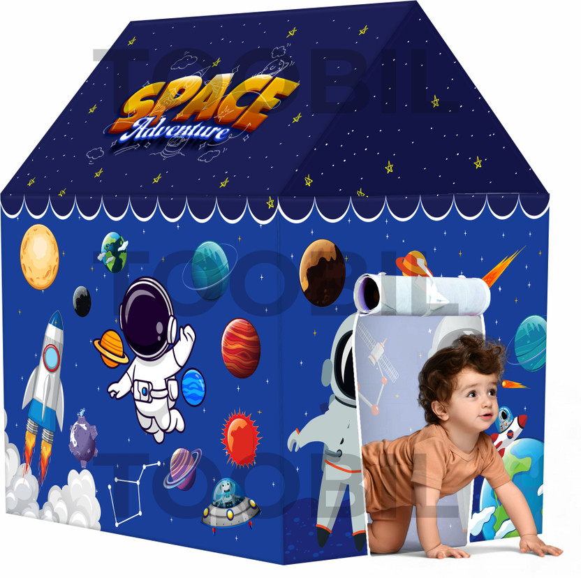 TOOBIL Space Theme Kids Play Tent House (90x81x62) CM.(Blue)