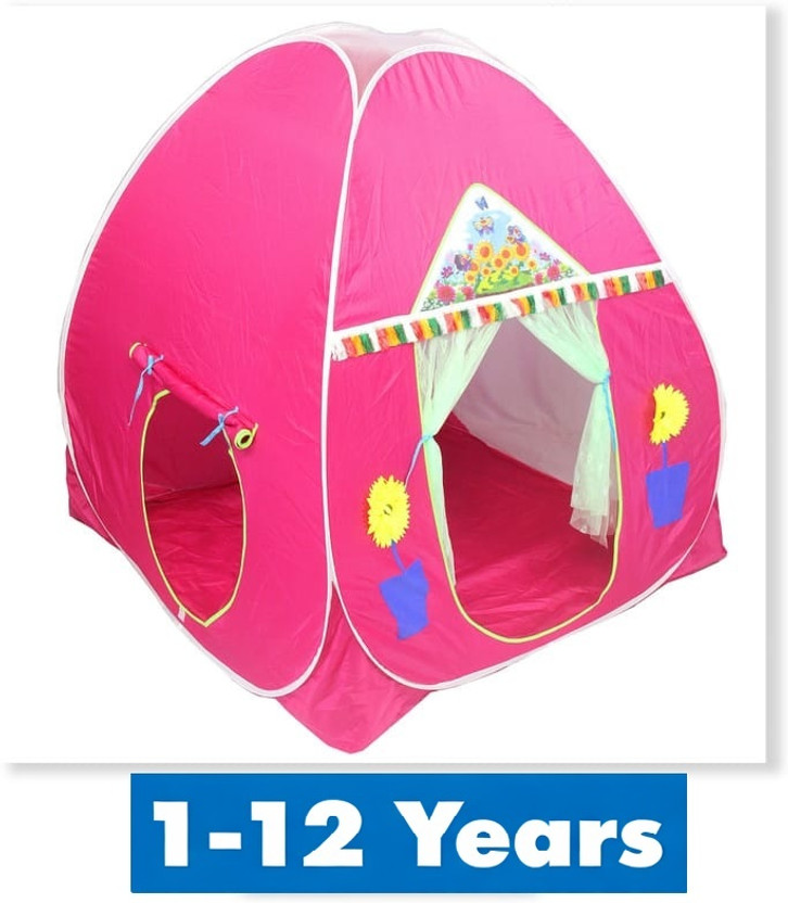 HOMELORE FOLDABLE FLEXIBLE KIDS PLAY INDOOR OUTDOOR TENT HOUSE(Pink)