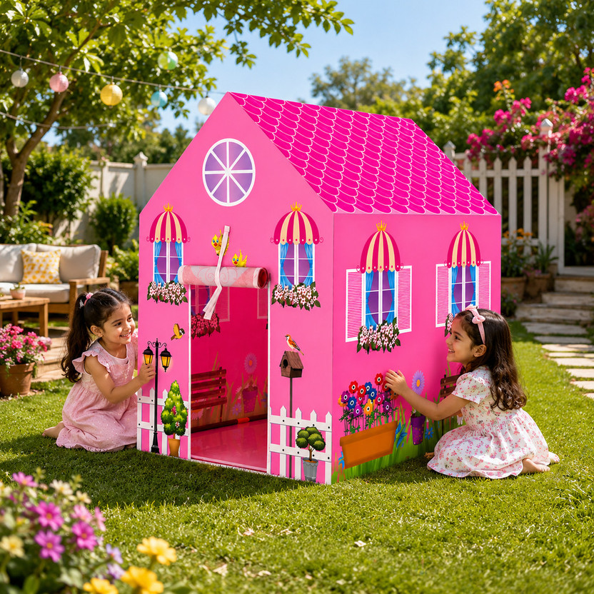 EVACOS Play House for Kids | Doll House | EV1C3 | For Home Play(Multicolor)
