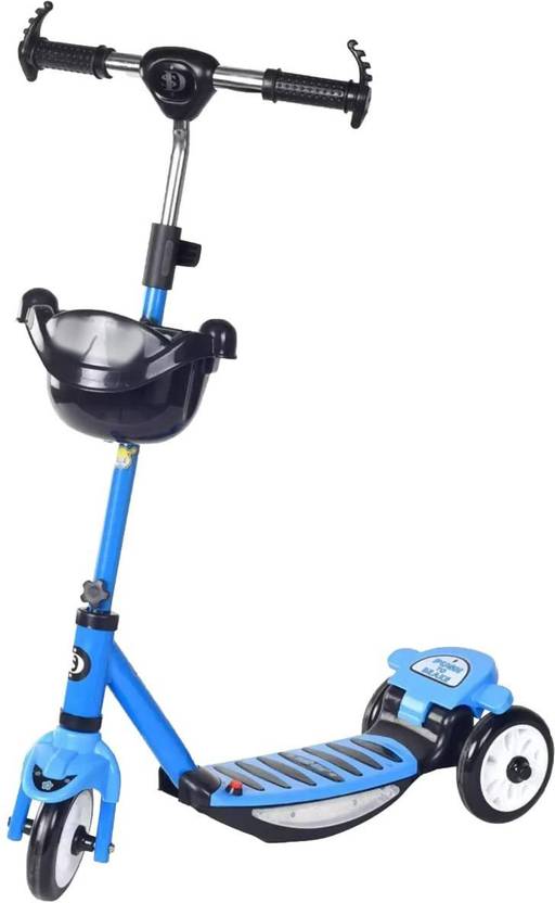 BAZKU Scooter for Kids 3 Wheeler Foldable Kick Skating Cycle with Brake