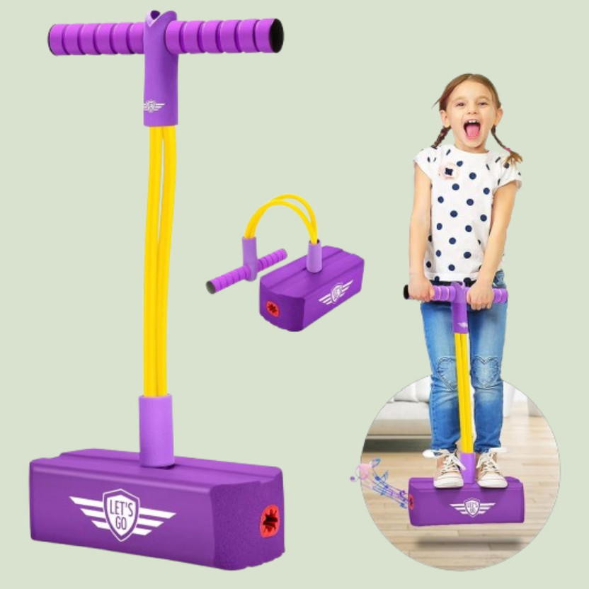 KRIDSLOM Kids Squeaky Pogo Jumper Fun Exercise Toy(Multicolor)