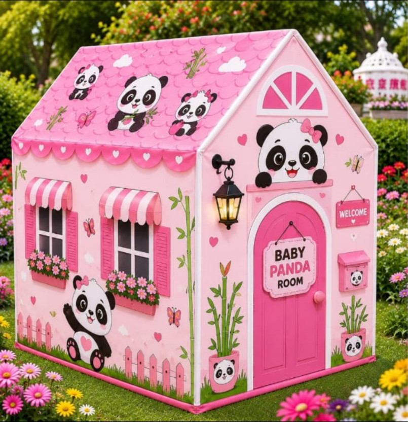 HERYA ENTERPRISE pink panda new jumbo tent house for kids 10yers(Pink)