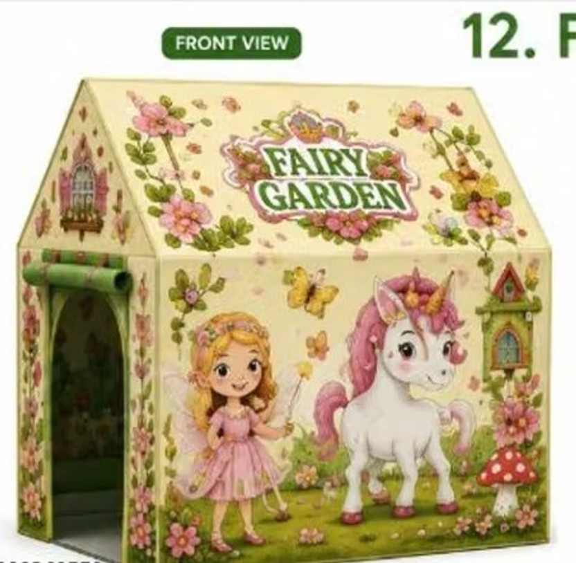 RaReb Fairy Garden Unicorn Kids Play Tent House Indoor Outdoor Foldable Playhouse(Multicolor)