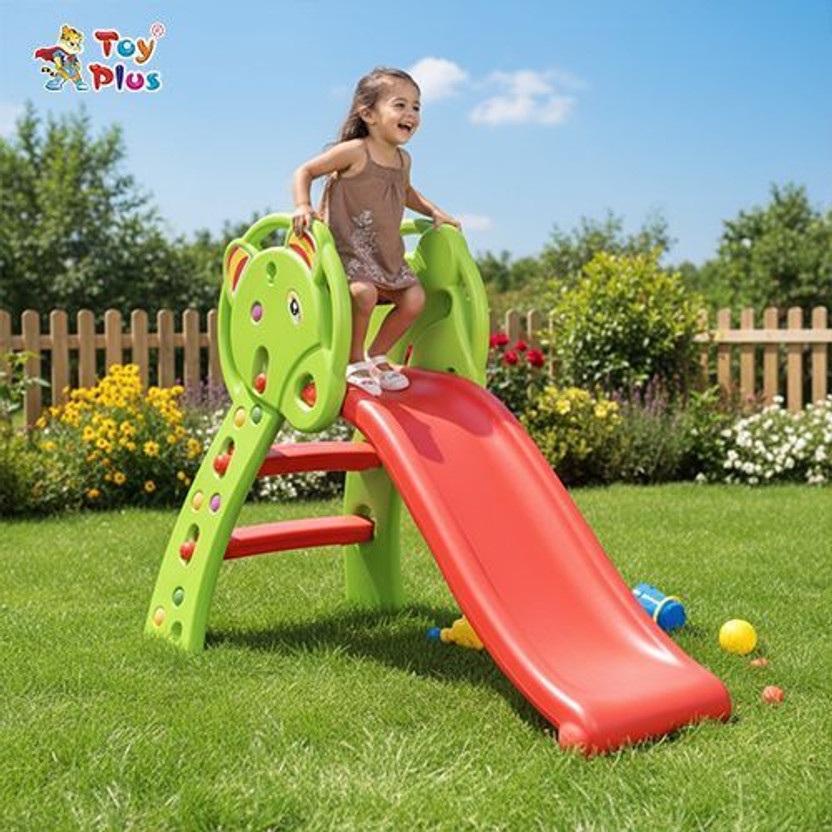 Toy Toy Plus Baby Slide for Kids with Ladder Indoor Outdoor Play Slide(Green, Red) - Flipkart Deal