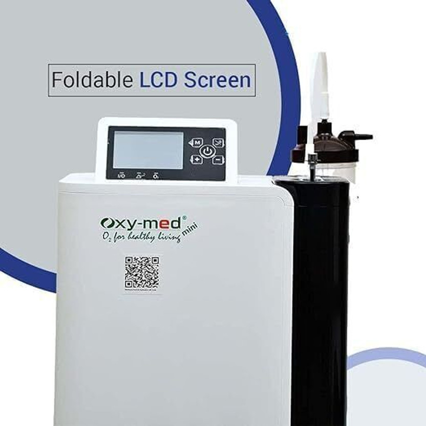 oxy-med Mini with 95%(+/-3%) Oxygen Purity with Inbuilt Nebulizer And Display Oxygen Concentrator(5 LPM)