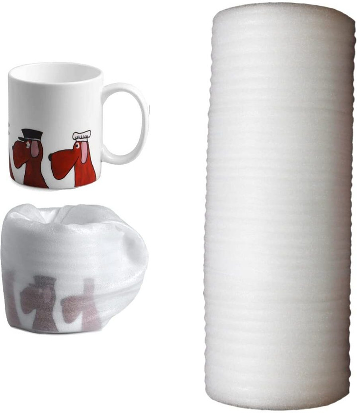 FeelBlue EPE Packaging Foam 3mm Thickness, Size 20Inch(Width) & 5 Meter(Length) Security Bag(10 x 12 Pack of 1)