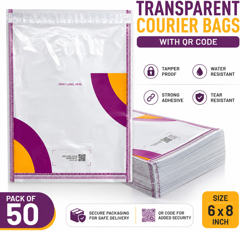 Packlume 6X8 MEESHO TRANSPARENT Security Bag(6 x 8 Pack of 1)