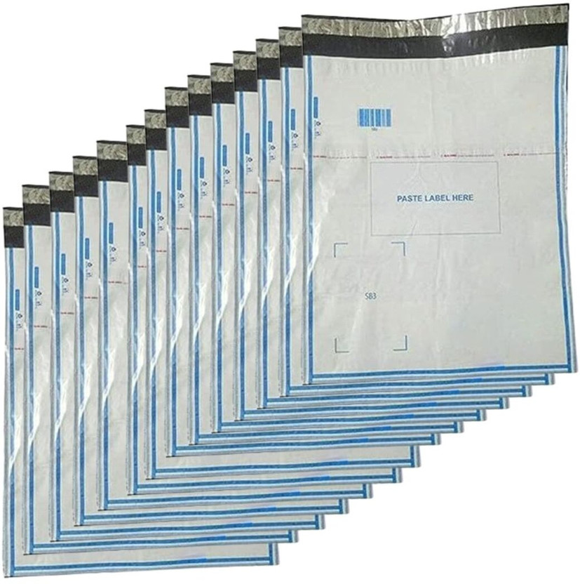 ANK Economy Printed Poly Bag Pouch Tamper Proof LDPE Courier Bag 50 Pack Security Bag(10 x 12 Pack of 50)