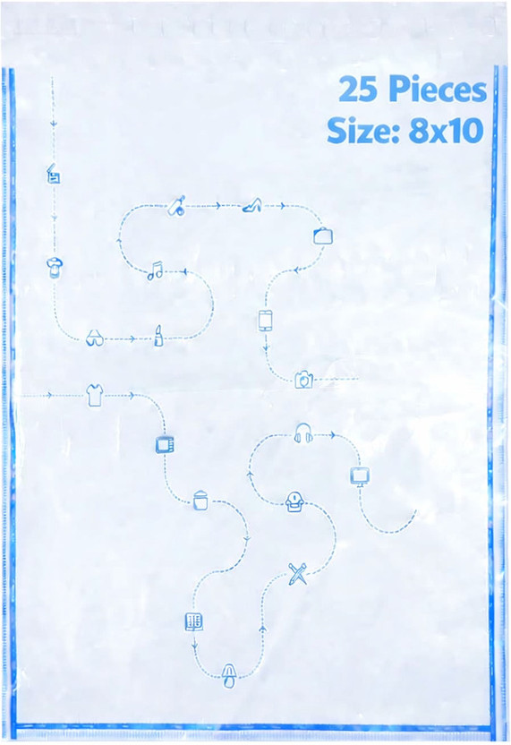 brand_check_required Courier Bag/Envelopes/Pouches/Temper Proof Plastic Polybags (with Sealking Pod) Security Bag(8 x 10 Pack of 25)