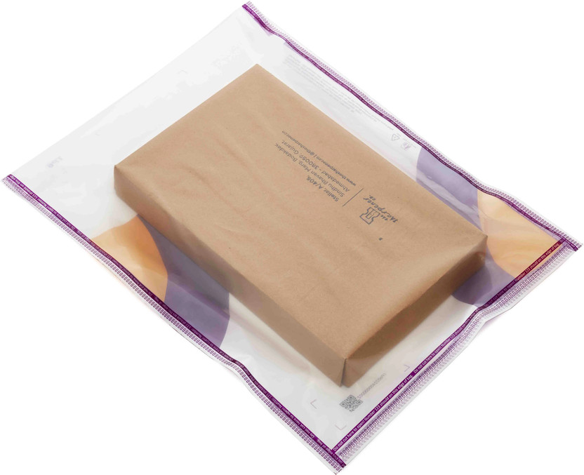 BULLARIN 12.5x16 Meesho Transparent Courier / Polybags with POD | Barcoded |52 Microns Security Bag(12 x 16 Pack of 25)