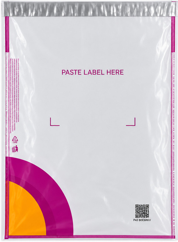 bhawani Transparent Polybag Without POD With Barcode Security Bag(6 x 8 Pack of 1)