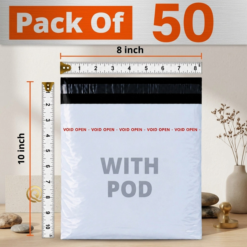 MAXFEAT MAXFEAT Poly Mailers for E-commerce Shipping, Packing Packet Size 8x10 Inch with POD Security Bag(20.32 x 25.4 Pack of 50) - Flipkart Deal