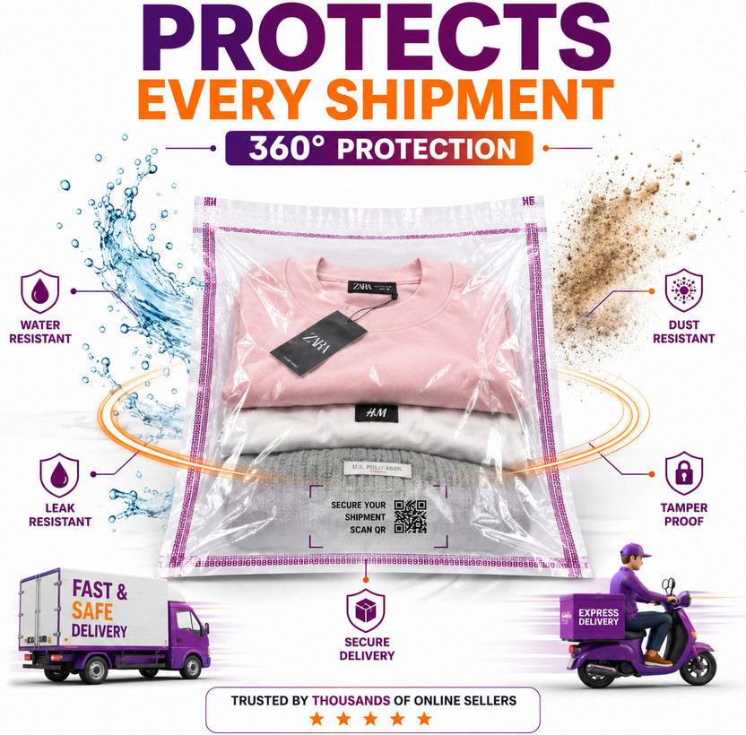 Packlume Barcoded Transparent 8x10 Pack of 50 (NON-POD) Security Bag(8 x 10 Pack of 49)