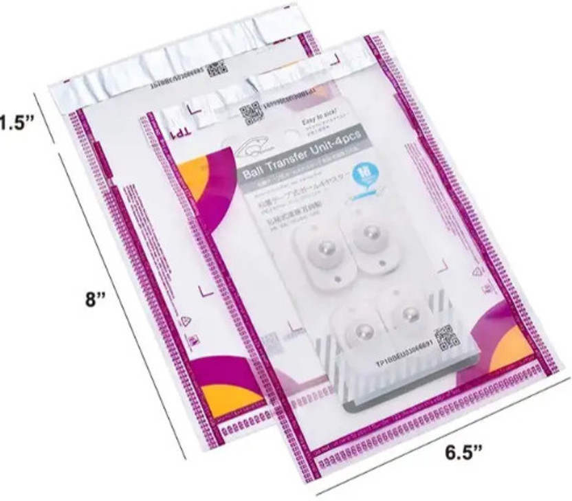 Meesho Transparent Packaging Barcoded Bags with QR code without POD Security Bag Security Bag(6 x 8 Pack of 100)
