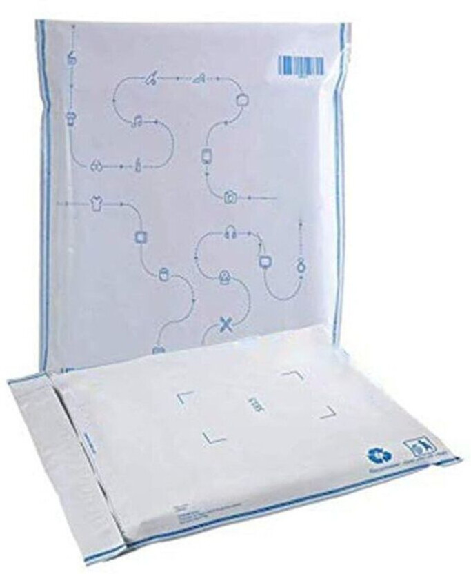 JeemDaal Flip-kat Courier bag 10X13 with QR Barcode Pack of 50 for Packing Security Bag(10 x 12 Pack of 25)