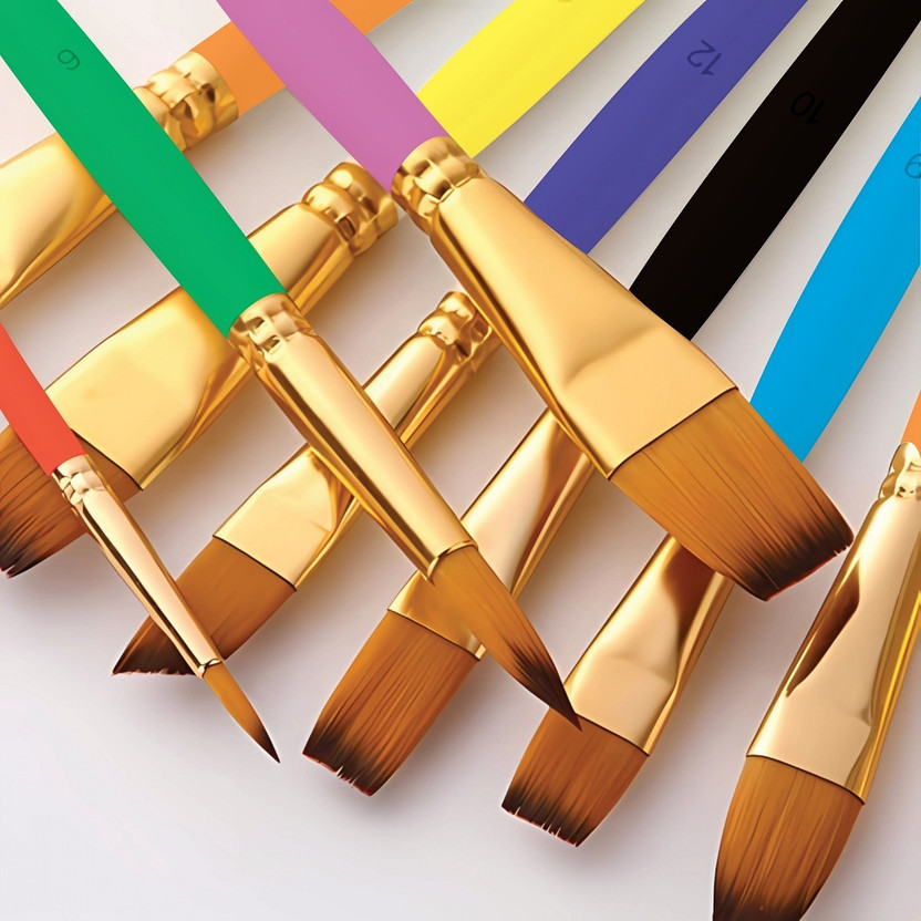 Dstone Painting Brushes Set Professional Paint Brush For Painter Artist Painting(Set of 1, Multicolor)