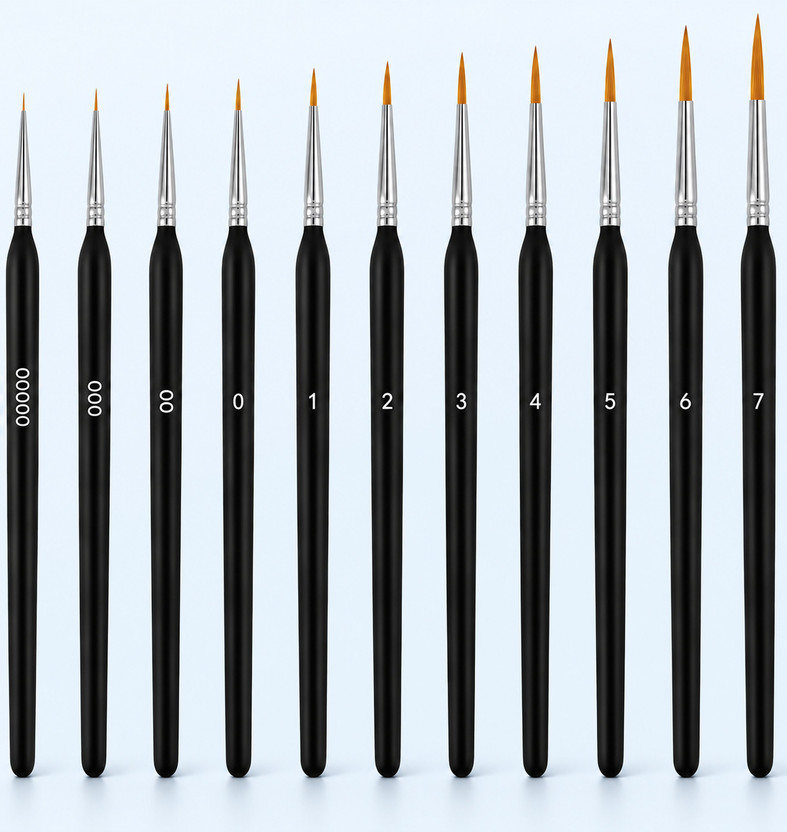 FLOSTRAIN FLOSTRAIN 11 Pcs Paint Brush_30(Black) - Flipkart Deal