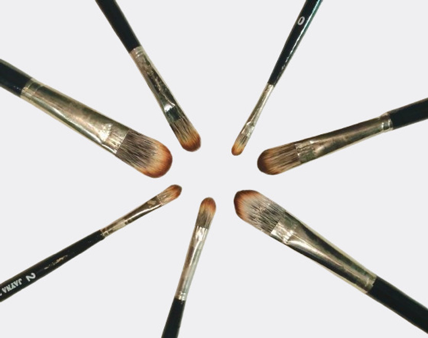 JAYNA JAYNA TAKLON Premium Filbert Paint Brush Set-Size 0,2,4,6,8,10,12 (Pack of 7 pcs) For Artists(Black) - Flipkart Deal