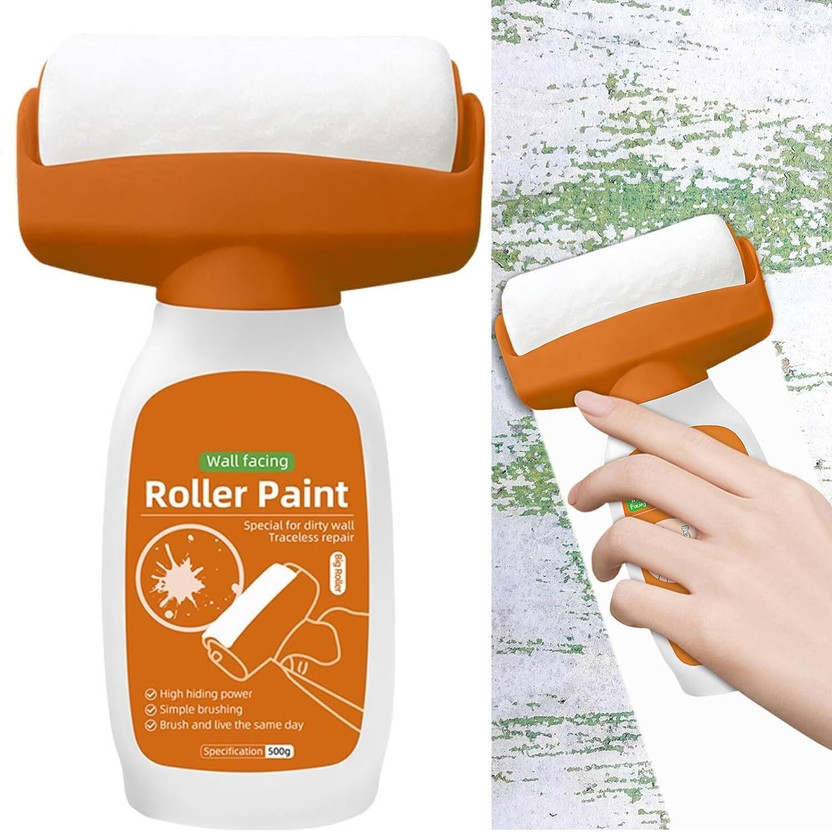 Dev DIY Wall Repair Roller – Easy Application for Smooth, Professional Finish Wall Repair Paint Roller – 500g White Latex-Based Paint Paint Roller(Pack of 1)